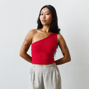 One Shoulder Crop Top