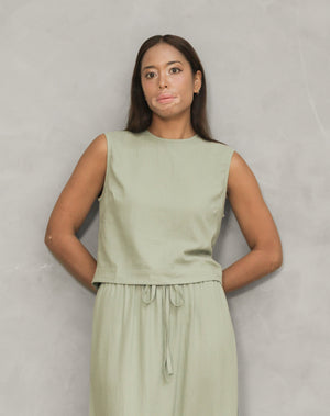 PRE-ORDER Linen Crop Tank