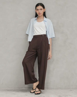 PRE-ORDER Cropped Oversized Linen Shirt