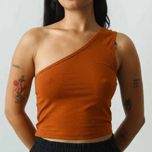 One Shoulder Crop Top