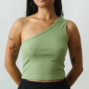 One Shoulder Crop Top