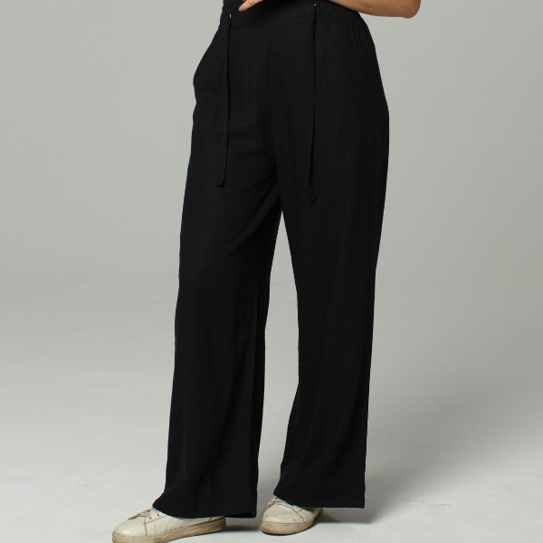 Wide Leg Linen Drawstring Pants - Dorsu Ethical Clothing