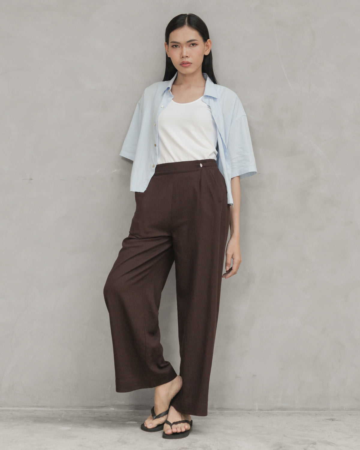 PRE-ORDER Cropped Oversized Linen Shirt