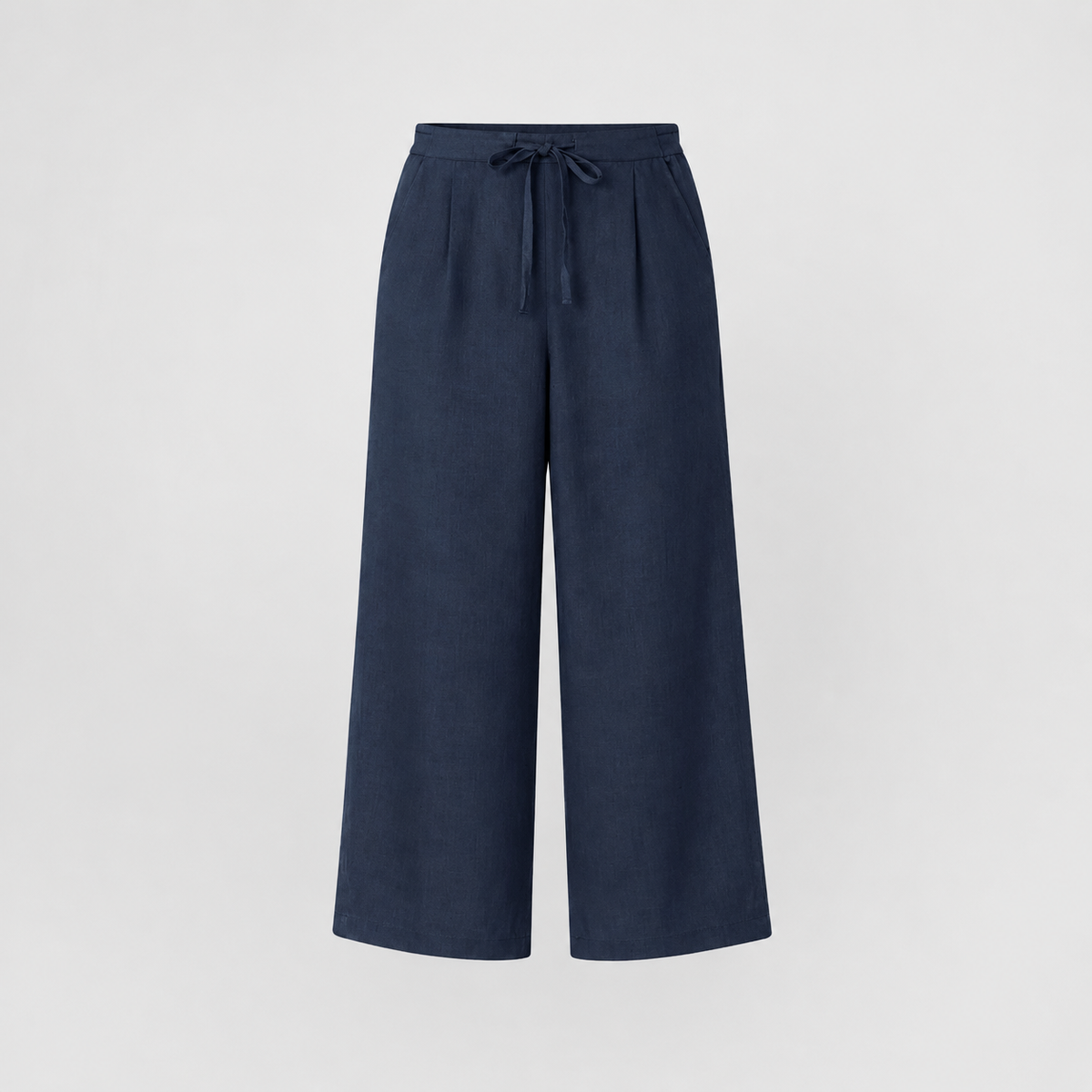 Wide Leg Linen Drawstring Pants