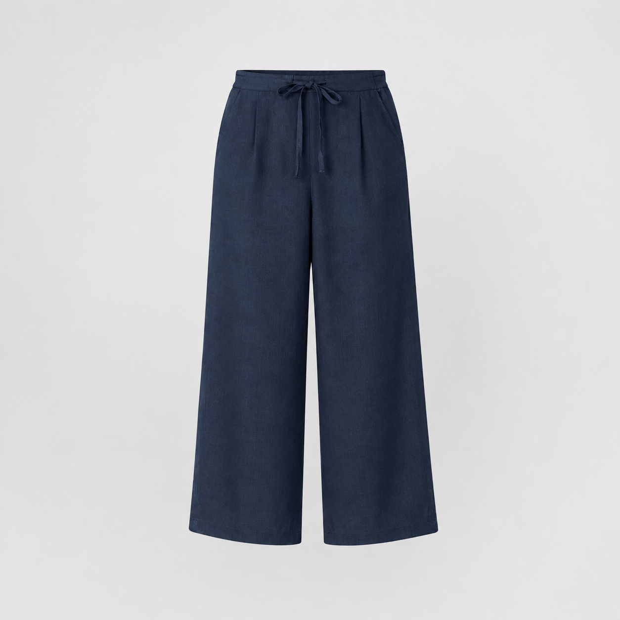 Wide Leg Linen Drawstring Pants