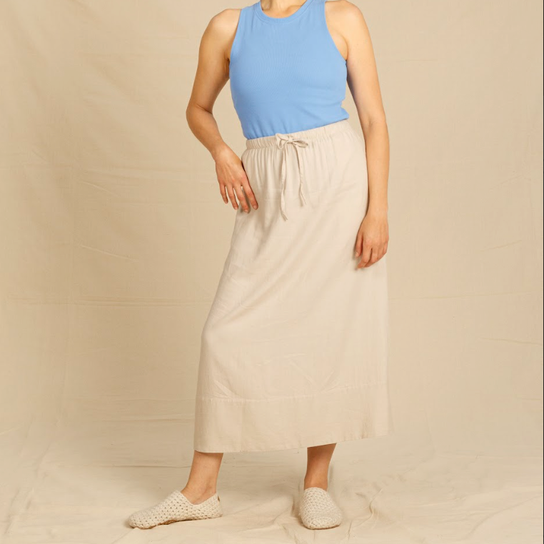 Linen Midi Skirt - Dorsu Ethical Clothing