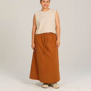 Linen Midi Skirt - Dorsu Ethical Clothing