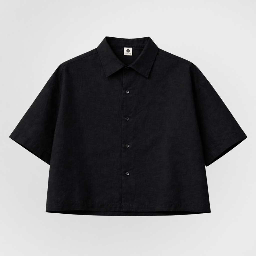 Cropped Oversized Linen Shirt | Dorsu Ethical Clothing