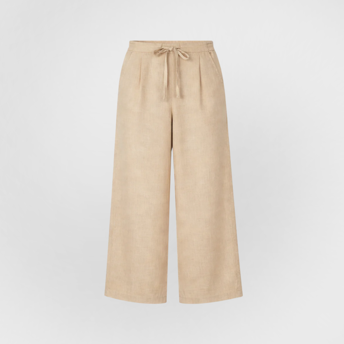 Wide Leg Linen Drawstring Pants