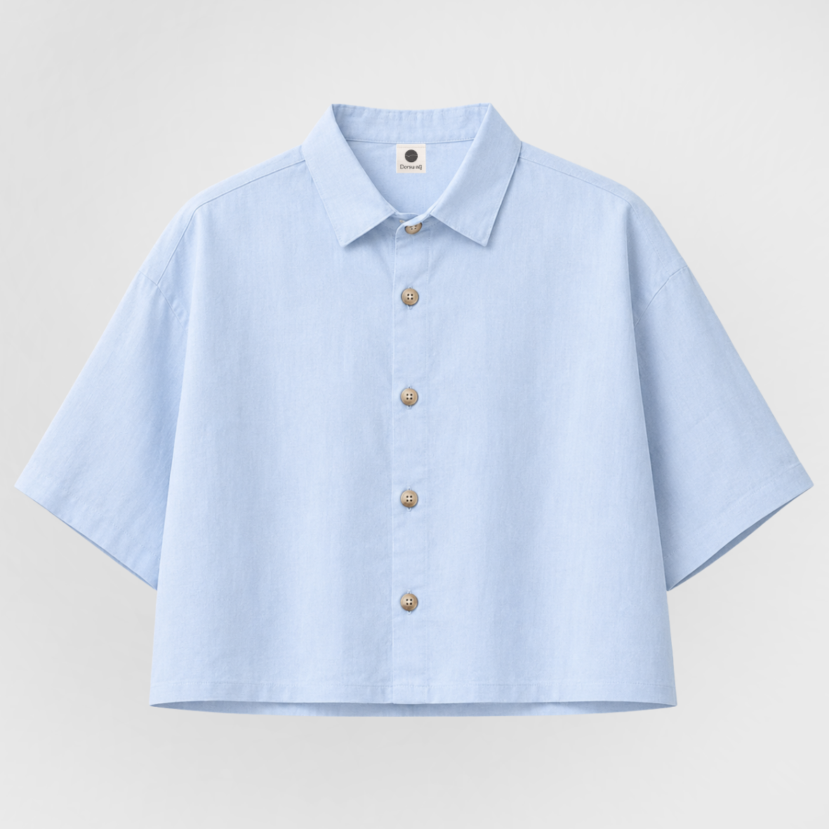 PRE-ORDER Cropped Oversized Linen Shirt