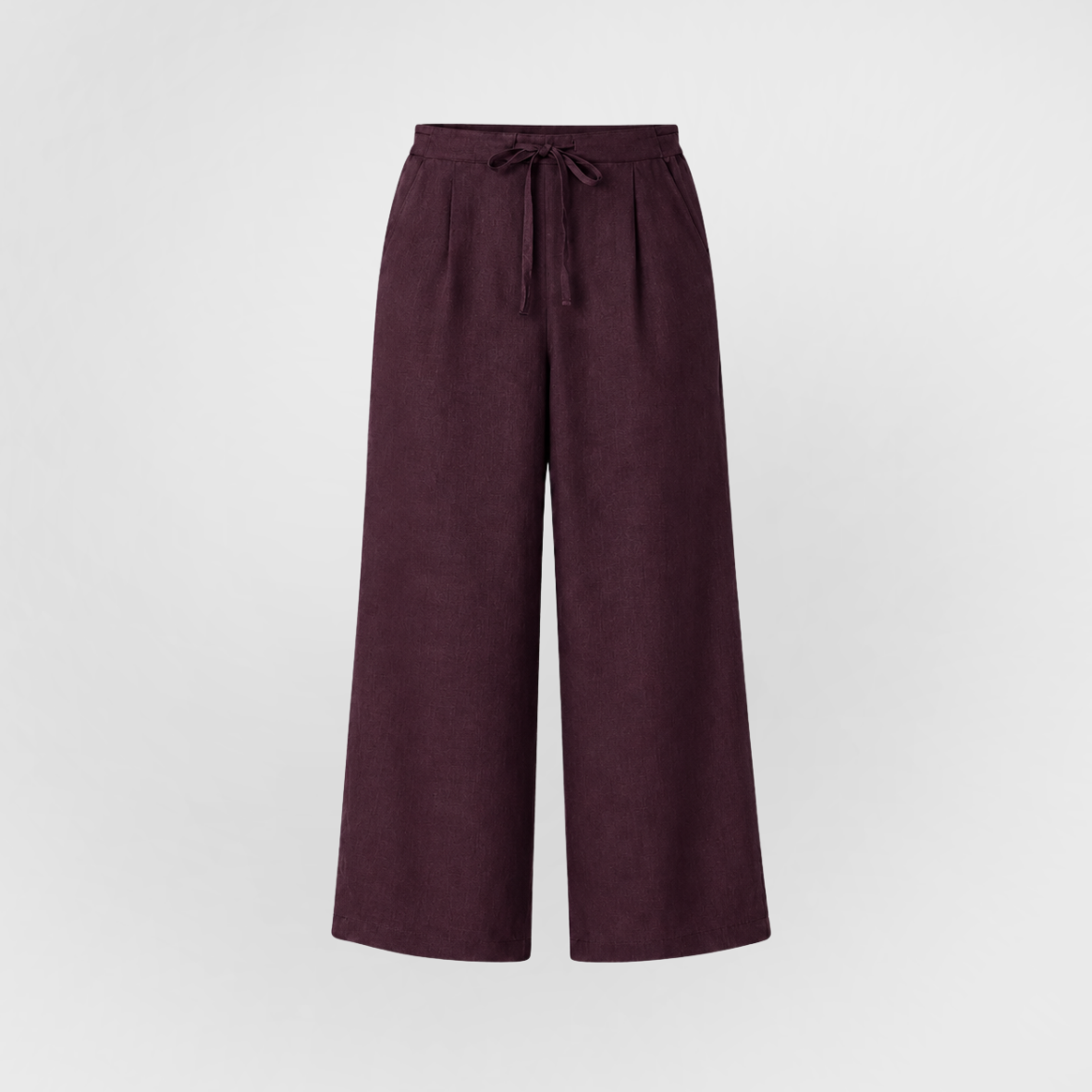 Wide Leg Linen Drawstring Pants