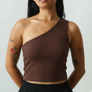 One Shoulder Crop Top